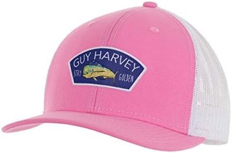 Guy Harvey Women's Trucker Hat, Sachet Pink/Stay Golden, One Size