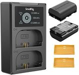 SmallRig LP-E6NH Battery Charger Set for Canon LP-E6NH Battery, Double Slot LP-E6NH Charger for Canon R7, R5, R6, R6 Mark ii, R, 5D IV/III/II, 2040mAh - 3821