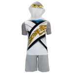 LEGO Ninjago Boys Ninjago Costume Short and Matching Costume Hooded T-Shirt (White, Size 10/12), White, 10-12