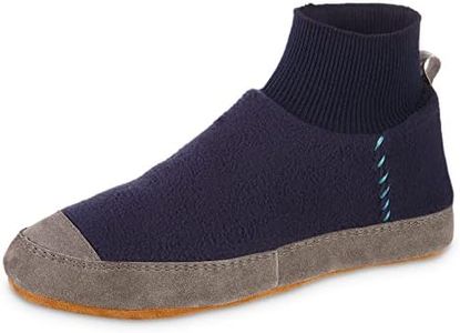 Acorn Unisex-Adult Polar Pair Ankle Fleece Slipper Sock, Navy Blue, 12-13 Women/10.5-11.5 Men