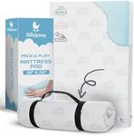Waterproof Pack and Play Mattress Topper - 38" x 26" | Roll Up Style - Breathable Soft Memory Foam - Portable Playard Mattress Topper- Baby Foam Playpen Mattresses for Babies - Boho Design