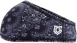 Gridiron Gladiator Football Skull Headband - Men's Workout Headband, Nylon, One Size, Black - For Football Players, Improves Helmet Comfort, Stays Put During Intense Moves