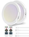 GOEBLESON 2 Pack Rechargeable Motion Sensor Ceiling Light with Remote, 3 Lighting Modes, Magnetic Wireless, Dimmable Shower Light for Bathroom Hallway Stairs Garage ZW51XDKP205