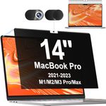 Mamol Privacy Screen MacBook Pro 14 Inch (2021-2023, M1, M2), Magnetic Removable Anti Blue Light Glare Filter 14in Privacy Screen Protector for Apple Mac Pro 14.2'' Laptop, Model: A2442/ A2779