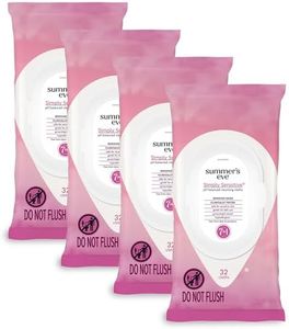 Summer's Eve Simply Sensitive Cleansing Cloths for Sensitive Skin - PH-Balanced - Help Wipe Away Odor Causing Bacteria - Doctor Tested - 32 Cloths (Pack of 4)