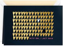 Hallmark Signature Valentines Day Card, Anniversary Card, Love Card for Significant Other (Gold Foil Hearts)