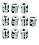 INVENTO 10Pcs 6x8mm Motor Jaw Shaft Coupler Aluminum 6mm to 8mm Rigid Self Centering Coupling for 3D Printer Z Axis Nema 17 Stepper Motor DIY