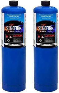 Pack of 2,BLUEFIRE Standard Propane Gas Cylinder/Canister, Welding Brazing Soldering Fuel gas, for HVAC Plumbing Cooking Grilling Gardening and Camping