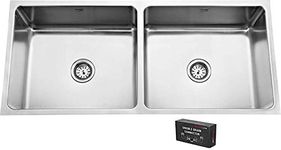 SILVER LINE Double Bowl Stainless Steel Sink Low Radius 43" x 18" x 9" Finish MATT Grade 304