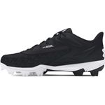 Under Armour Men's Leadoff Low Rm 3.0 Baseball Cleat Sneaker, (001) Black/Black/White, 10.5