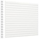 Neoaider Slatwall Panel 4 FT x 4 FT, Interlocking Slat Wall Paneling Garage Wall Organizer, PVC Slat Wall Panels with 30 Hooks, Suitable for Garage Wall Storage, Slatwall Board, Shelves - 16 SQFT