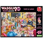 Wasgij Destiny 27, Café to Latte! 1000 Piece Jigsaw Puzzles for Adults - Colourful, Challenging & Brainteasing Adults Jigsaw Puzzle - Puzzle the Future - 100% Recycled Cardboard - 1000pcs - Jumbo