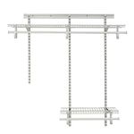 ClosetMaid 2087 ShelfTrack Adjustable Closet Organizer Kit, 2-Feet to 4-Feet, White