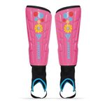 Vizari Blossom Soccer Shin Guards - Dual-Layered Protection & Ventilated Football Shin Pads with Ankle Protection - Stylish Design - Youth & Kids Soccer Shin Guards with Non-Slip Adjustable Strap