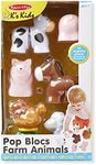 Melissa & Doug Pop Blocs Farm Animals Educational Baby Toy - 10 Linkable Pieces