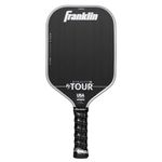 Franklin Sport Pro Pickleball Paddles - FS Tour Series Carbon Fiber Paddles - Official USA Pickleball (USAPA) Approved Rackets - Dynasty Pro Player - 14mm Polymer Core - Gray