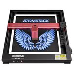 ATOMSTACK A12 Pro Laser Engraving Machine 50 W, 12 W Laser Engraving Machine with 600 mm/s High Engraving Speed, Laser Cutter Cut 8 mm Paulownia Boards in One Pass 370 x 310 mm