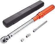 VEVOR Torque Wrench, 3/8-inch Drive Click Torque Wrench 10-80ft.lb/14-110n.m, Dual-Direction Adjustable Torque Wrench Set, Mechanical Dual Range Scales Torque Wrench Kit with Adapters Extension Rod