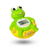 Doli Yearning Baby Bath Thermometer, Toddlers Floating Bath Toy, Bathtub Thermometer at Fahrenheit and Celsius - New Frog