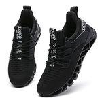 SKDOIUL Women's Athletic Tennis Walking Shoes Fashion Sport Running Sneakers, A069 All Black, 8