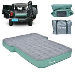 D-Hive Full Size SUV Air Mattress, Easy to Install with Built-in Pump, Quick Inflation, Anti-Deflate, Fits 2 People, Green