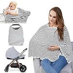 Baby Nursing Cover & Nursing Poncho, 360° Full Privacy Breastfeeding Protection, Shopping Cart Stroller Cover, Multi-Use Cover for Baby Car Seat Canopy, Baby Shower Gifts for Boy&Girl