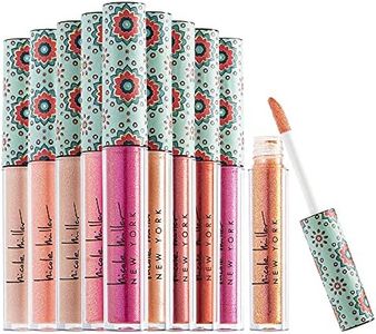 Nicole Miller 10 Pc Lip Gloss Collection, Shimmery Lip Glosses for Women and Girls, Long Lasting Color Lip Gloss Set with Rich Varied Colors (Green)