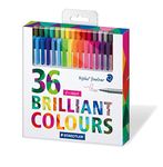 STAEDTLER 334 C36JB 0.3 mm Triplus Fineliner Pens, Adult Colouring Packaging, Assorted Colours, Pack of 36