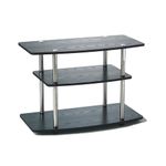 Convenience Concepts 131020 3-Tier TV Stand for Flat Panel TV's Up to 32-Inch or 80-Pound, Black