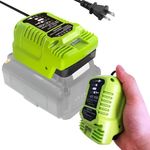 Mini Charger for Ryobi 40V Battery Lithium Compatible with Ryobi 40V Battery OP4040 OP4026 OP4030 OP4050 OP4060A,Portable Mini Fast Charger DIY Adapter,Replacement Power Tool Charger(not for 18V)