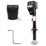 PEAKTOW Heavy-Duty 5000lbs Electric Power A-Frame Tongue Jack for Trailer and Camper, Includes Manual Crank Handle & Weatherproof Cover