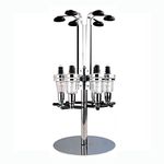 Bar Butler 4/6 Bottle Wall Mounted & Rotary Stand Drinks Optic Party Dispenser Solo Optic Spirit Drink-Ware Set (6Bottle_Rotary)