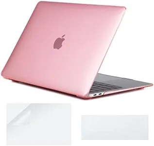 COATIT for MacBook Air 13.3 inch Case 2022 2021 2020 2019 2018 Release A2337 M1 A2179 A1932 Retina Display with Touch ID,for MacBook Air 13 inch Case & Keyboard Cover & Screen Protector,Pink