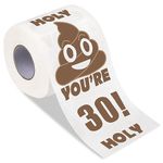 Qpout You're 30 Printed Toilet Paper Gag Gift,Best Friend Birthday Gifts Novelty Toilet Paper Roll Gag Gifts,Happy 30th Birthday Funny Toilet Paper for Best Prank Surprise Bathroom Decor Gifts