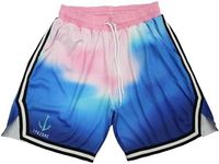 TPAZGHE Mens Graphic Sports Short Quick Dry Polyester Vintage Workout Athletic Basketball Shorts with Pocket Blue (A012,S)