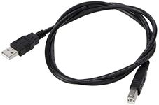 C2G 81565 1M USB Printer Cable, USB 2.0 A to B Lead. Compatible with printers and scanners from HP, Epson, Brother, Samsung, Cannon and all other USB A/B devices, Black