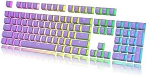 HK Gaming Pudding Keycaps Set | Doubleshot PBT Keycap Set | Full 108 OEM Profile Key Set | ANSI US-Layout | for Mechanical Keyboard | Compatible with Cherry MX, Gateron, Kailh, Outemu | Lavender