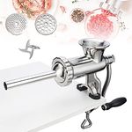 Hanchen Manual Meat Grinder Mincer Sausage Stuffer All Stainless Steel Household Multi-Function Sausage Stuffing Machine with 4.5mm/8mm Plate, for Pork Chicken Fish Vegetable