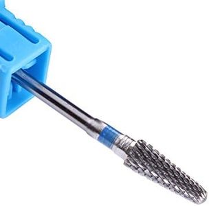 Carbide Drill Bits Tapered Cone Cuticle Clean Bit Nail Art Pedicure Manicure Tools Accessories Medium Grit Silver