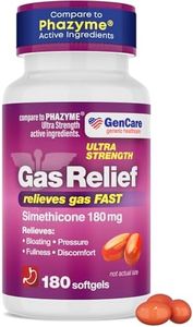 GenCare - Ultra Strength Simethicone Gas Relief 180 mg (365 Softgels) | Anti Flatulence, Bloating Aid, Stomach Discomfort and Gas Pressure Reliever Pills | Relieves Gas Fast | Generic Phazyme