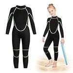 Greatever Kids Shorty Wetsuits, 3mm Neoprene Thermal Swimsuit Long Sleeve UV Protection for Boys Girls Youth Child Junior Swimming Snorkeling Scuba Diving Surfing