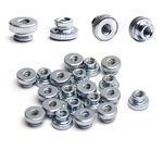 Juvielich 20PCS Knurled Thumb Nuts M4-0.7mm Round Knobs Iron with Zinc Plating Connector Adjusting Nuts for 3D Printers Parts Tool Boxes Silver Tone 20PCS