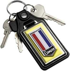 Brotherhood Car Key Chain for Camaro - Classic Models Keychain for Men and Women Gift Key Ring - Bright Yellow - 74 Tri Color