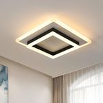 DELIPOP Modern Ceiling Lights, 30W 3375LM Square Ceiling Lamp Warm Light 3000K, LED Ceiling Lighting for Bedroom Living Room Hallway Office Kitchen Balcony