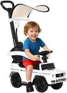 HOMCOM 3 in 1 Kids Children Ride on Push Car Toddler Sliding Car G350 Licensed Walker Foot to Floor Slider Push-Along with Horn Steering Wheel NO POWER Manual, White