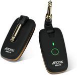 Aroma UHF Wireless System Rechargeable Audio Wireless Guitar Transmitter Receiver Support 7 Channels for Guitar Bass Electric Musical Instruments
