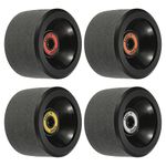 PATIKIL 65mm 78A Longboard Wheels with ABEC-11 Bearings, 4 Pack Soft Cruiser Wheels Street Wheels for Skateboards Skateboard Wheel PU Frosted, Black