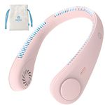 Portable Hanging Neck Fan,4000 mAh Battery Operated Bladeless Neck Fan,Headphone Design USB Rechargeable Personal Cooling Fan,Wearable Personal Neck Fan with 3 Wind Speeds for Office Sports Traveling