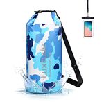 Luxtude Waterproof Dry Bag Backpack, 10L Roll Top Portable Dry Sack Waterproof Bag with Phone Case, Floating Waterproof Dry Bag for Kayaking, Swimming, Boating, Surfing, Hiking, Beach etc.