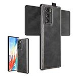 Foluu for LG Wing 5G Case, for LG Wing 5G 2020 Leather Case, Ultra Thin Slim Durable Protective Phone Case Cover for LG Wing 5G 6.8 Inches 2020 (Black)